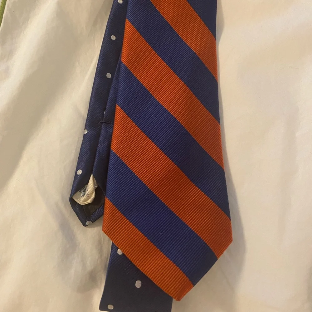 Orange and blue boys tie